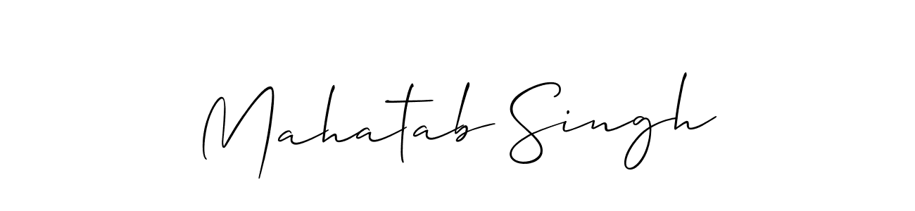 Also You can easily find your signature by using the search form. We will create Mahatab Singh name handwritten signature images for you free of cost using Allison_Script sign style. Mahatab Singh signature style 2 images and pictures png