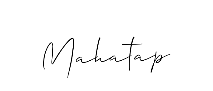 It looks lik you need a new signature style for name Mahatap. Design unique handwritten (Allison_Script) signature with our free signature maker in just a few clicks. Mahatap signature style 2 images and pictures png