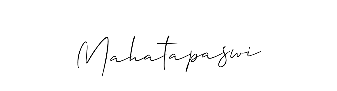 How to make Mahatapaswi signature? Allison_Script is a professional autograph style. Create handwritten signature for Mahatapaswi name. Mahatapaswi signature style 2 images and pictures png