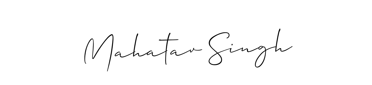 Also You can easily find your signature by using the search form. We will create Mahatav Singh name handwritten signature images for you free of cost using Allison_Script sign style. Mahatav Singh signature style 2 images and pictures png