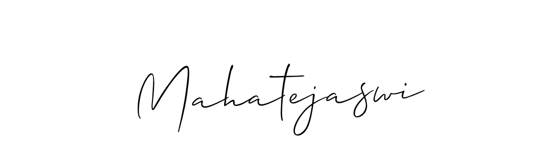 The best way (Allison_Script) to make a short signature is to pick only two or three words in your name. The name Mahatejaswi include a total of six letters. For converting this name. Mahatejaswi signature style 2 images and pictures png