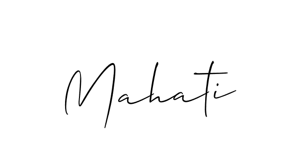 Make a short Mahati signature style. Manage your documents anywhere anytime using Allison_Script. Create and add eSignatures, submit forms, share and send files easily. Mahati signature style 2 images and pictures png