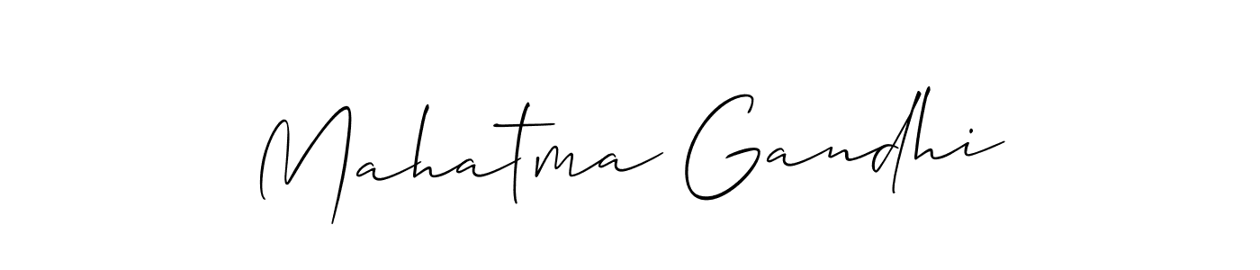 The best way (Allison_Script) to make a short signature is to pick only two or three words in your name. The name Mahatma Gandhi include a total of six letters. For converting this name. Mahatma Gandhi signature style 2 images and pictures png