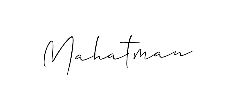 How to Draw Mahatman signature style? Allison_Script is a latest design signature styles for name Mahatman. Mahatman signature style 2 images and pictures png