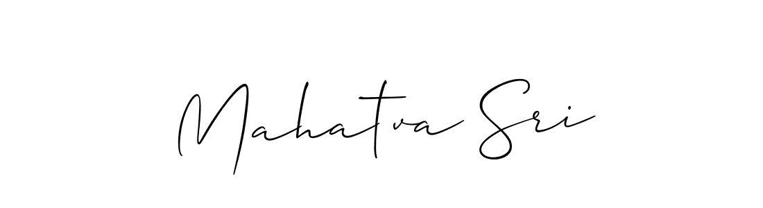 Similarly Allison_Script is the best handwritten signature design. Signature creator online .You can use it as an online autograph creator for name Mahatva Sri. Mahatva Sri signature style 2 images and pictures png