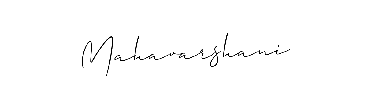 Allison_Script is a professional signature style that is perfect for those who want to add a touch of class to their signature. It is also a great choice for those who want to make their signature more unique. Get Mahavarshani name to fancy signature for free. Mahavarshani signature style 2 images and pictures png