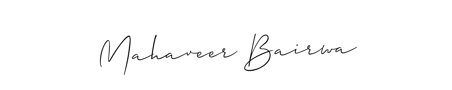 You should practise on your own different ways (Allison_Script) to write your name (Mahaveer Bairwa) in signature. don't let someone else do it for you. Mahaveer Bairwa signature style 2 images and pictures png