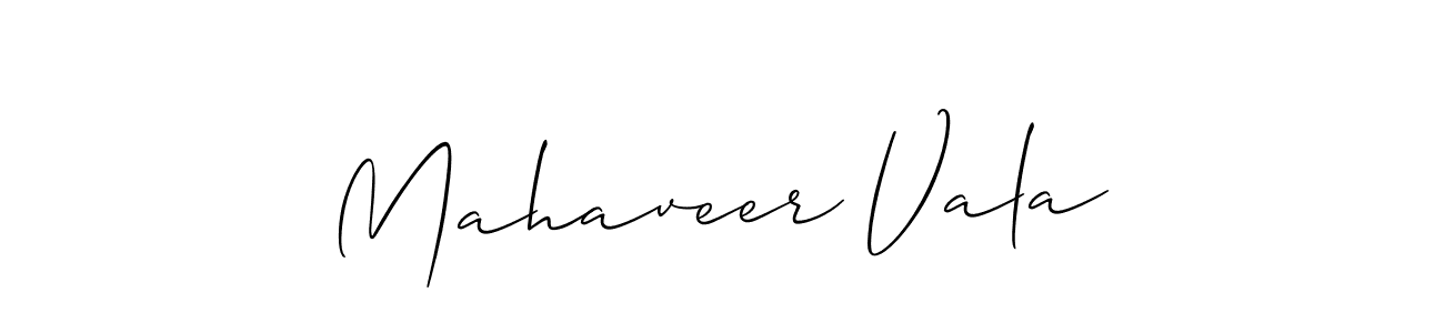 Use a signature maker to create a handwritten signature online. With this signature software, you can design (Allison_Script) your own signature for name Mahaveer Vala. Mahaveer Vala signature style 2 images and pictures png