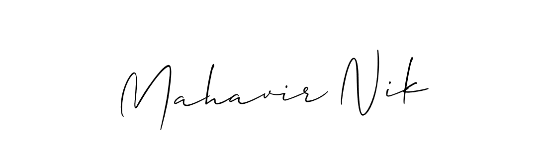 Mahavir Nik stylish signature style. Best Handwritten Sign (Allison_Script) for my name. Handwritten Signature Collection Ideas for my name Mahavir Nik. Mahavir Nik signature style 2 images and pictures png