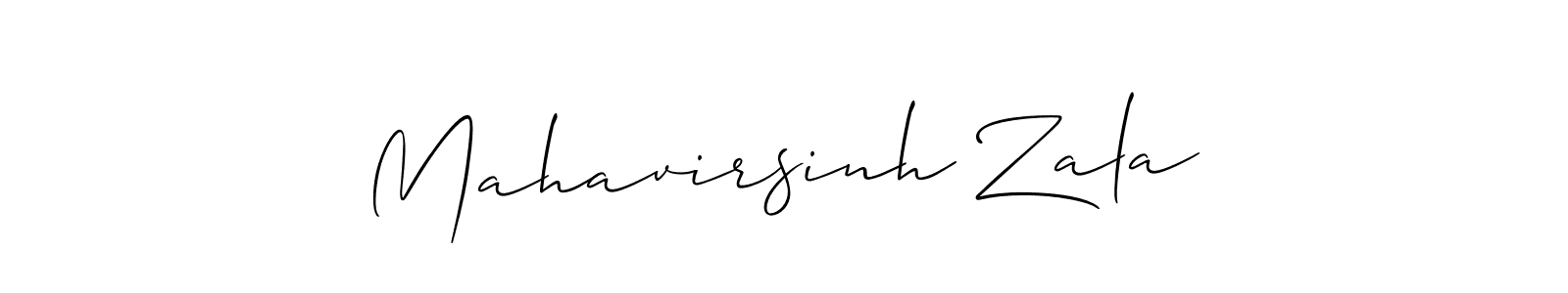 Make a beautiful signature design for name Mahavirsinh Zala. With this signature (Allison_Script) style, you can create a handwritten signature for free. Mahavirsinh Zala signature style 2 images and pictures png