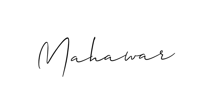 How to make Mahawar signature? Allison_Script is a professional autograph style. Create handwritten signature for Mahawar name. Mahawar signature style 2 images and pictures png