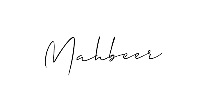 Use a signature maker to create a handwritten signature online. With this signature software, you can design (Allison_Script) your own signature for name Mahbeer. Mahbeer signature style 2 images and pictures png