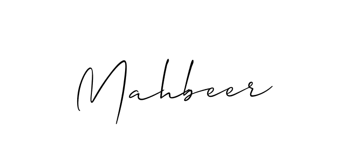 Use a signature maker to create a handwritten signature online. With this signature software, you can design (Allison_Script) your own signature for name Mahbeer. Mahbeer signature style 2 images and pictures png