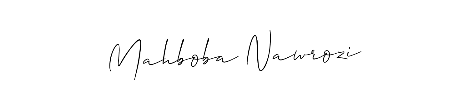 Best and Professional Signature Style for Mahboba Nawrozi. Allison_Script Best Signature Style Collection. Mahboba Nawrozi signature style 2 images and pictures png