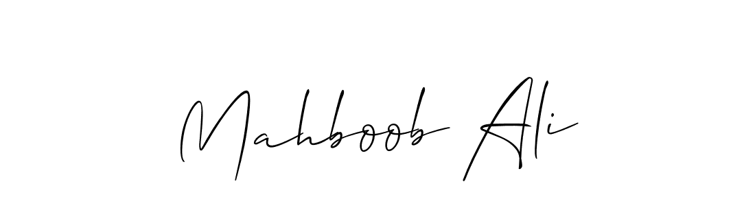 Make a beautiful signature design for name Mahboob Ali. With this signature (Allison_Script) style, you can create a handwritten signature for free. Mahboob Ali signature style 2 images and pictures png