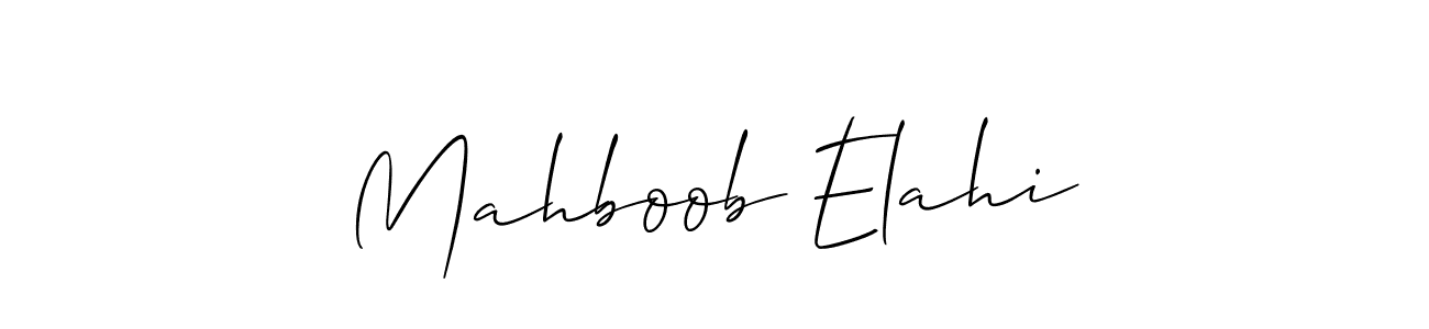 It looks lik you need a new signature style for name Mahboob Elahi. Design unique handwritten (Allison_Script) signature with our free signature maker in just a few clicks. Mahboob Elahi signature style 2 images and pictures png