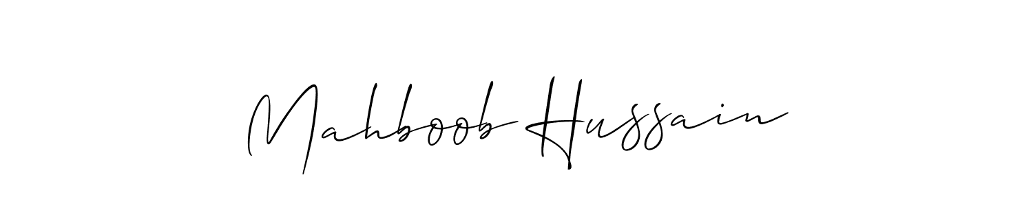 It looks lik you need a new signature style for name Mahboob Hussain. Design unique handwritten (Allison_Script) signature with our free signature maker in just a few clicks. Mahboob Hussain signature style 2 images and pictures png