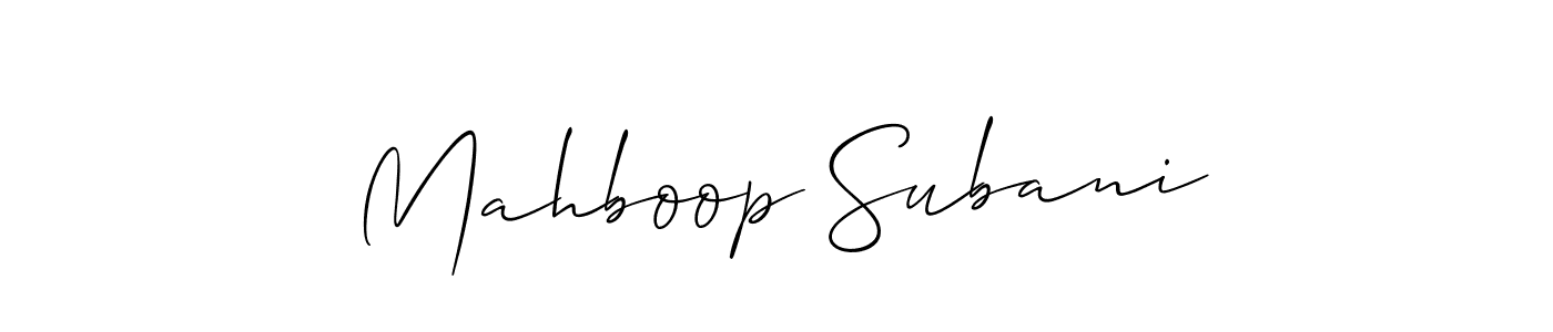 Make a beautiful signature design for name Mahboop Subani. Use this online signature maker to create a handwritten signature for free. Mahboop Subani signature style 2 images and pictures png