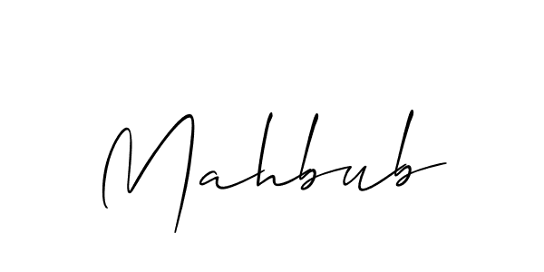 Use a signature maker to create a handwritten signature online. With this signature software, you can design (Allison_Script) your own signature for name Mahbub. Mahbub signature style 2 images and pictures png