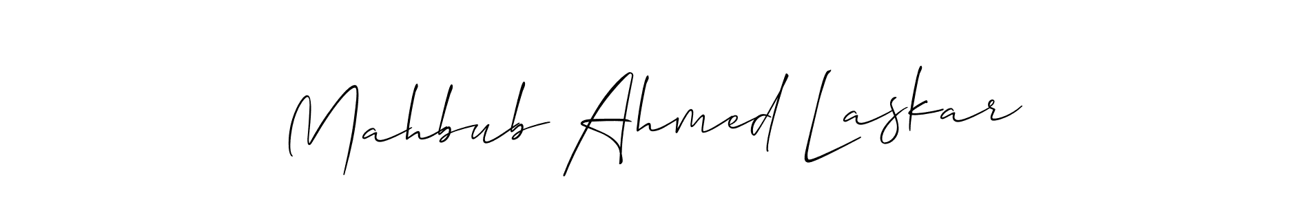 How to make Mahbub Ahmed Laskar name signature. Use Allison_Script style for creating short signs online. This is the latest handwritten sign. Mahbub Ahmed Laskar signature style 2 images and pictures png