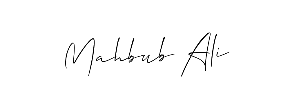 Also You can easily find your signature by using the search form. We will create Mahbub Ali name handwritten signature images for you free of cost using Allison_Script sign style. Mahbub Ali signature style 2 images and pictures png
