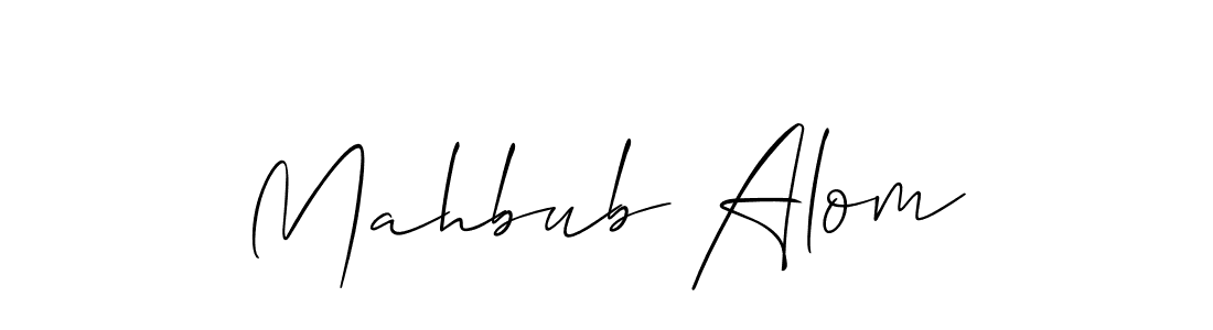 Mahbub Alom stylish signature style. Best Handwritten Sign (Allison_Script) for my name. Handwritten Signature Collection Ideas for my name Mahbub Alom. Mahbub Alom signature style 2 images and pictures png