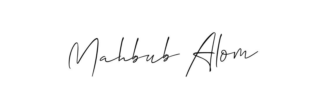 Mahbub Alom stylish signature style. Best Handwritten Sign (Allison_Script) for my name. Handwritten Signature Collection Ideas for my name Mahbub Alom. Mahbub Alom signature style 2 images and pictures png