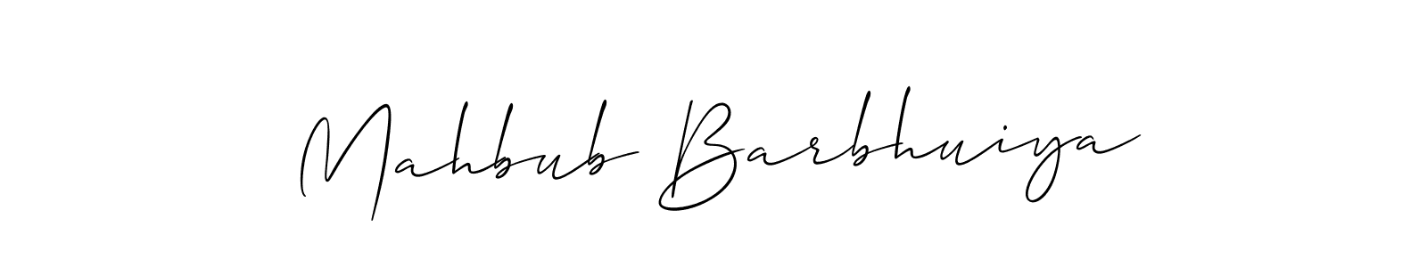 Mahbub Barbhuiya stylish signature style. Best Handwritten Sign (Allison_Script) for my name. Handwritten Signature Collection Ideas for my name Mahbub Barbhuiya. Mahbub Barbhuiya signature style 2 images and pictures png