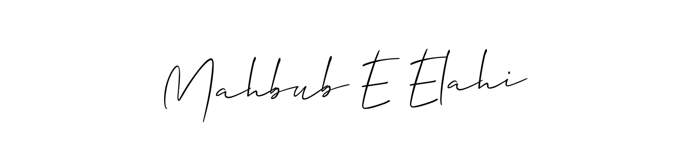 Use a signature maker to create a handwritten signature online. With this signature software, you can design (Allison_Script) your own signature for name Mahbub E Elahi. Mahbub E Elahi signature style 2 images and pictures png