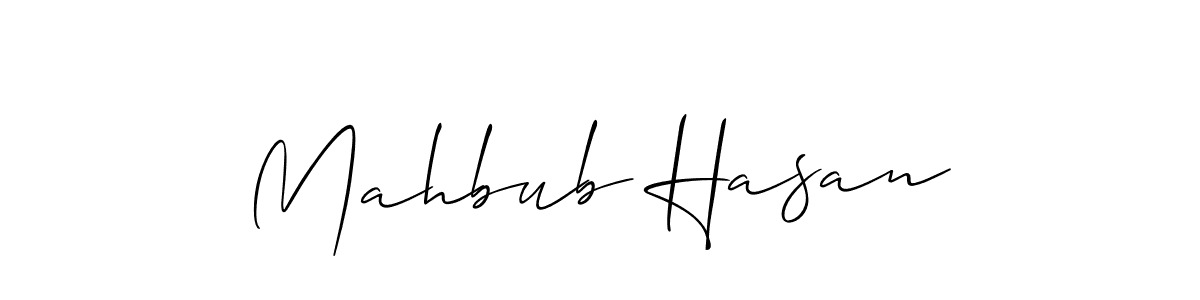 Create a beautiful signature design for name Mahbub Hasan. With this signature (Allison_Script) fonts, you can make a handwritten signature for free. Mahbub Hasan signature style 2 images and pictures png