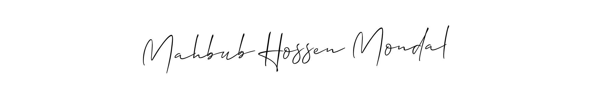 Also we have Mahbub Hossen Mondal name is the best signature style. Create professional handwritten signature collection using Allison_Script autograph style. Mahbub Hossen Mondal signature style 2 images and pictures png