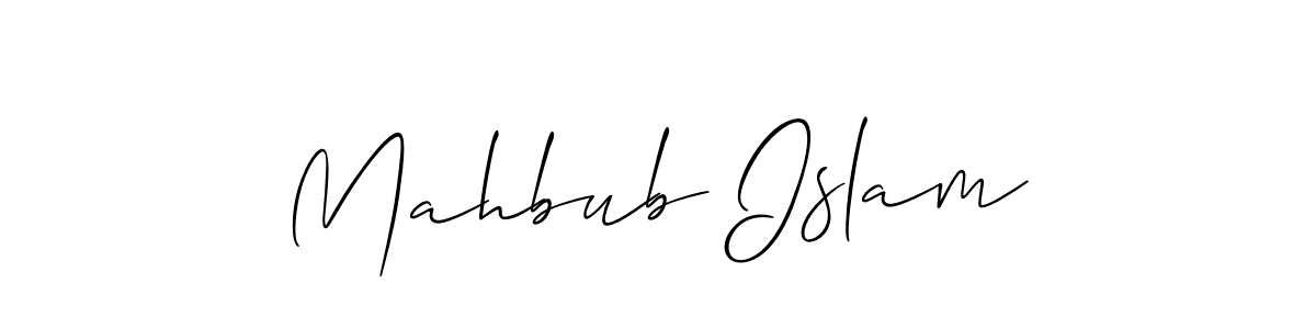 Design your own signature with our free online signature maker. With this signature software, you can create a handwritten (Allison_Script) signature for name Mahbub Islam. Mahbub Islam signature style 2 images and pictures png