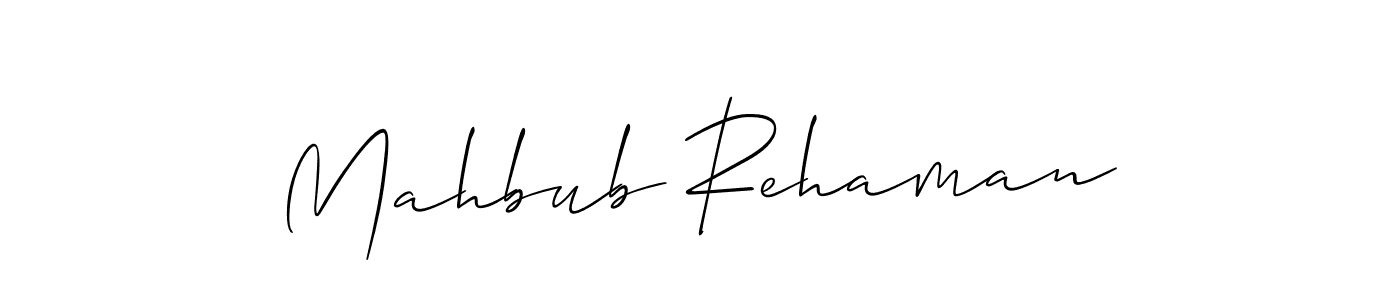 if you are searching for the best signature style for your name Mahbub Rehaman. so please give up your signature search. here we have designed multiple signature styles  using Allison_Script. Mahbub Rehaman signature style 2 images and pictures png