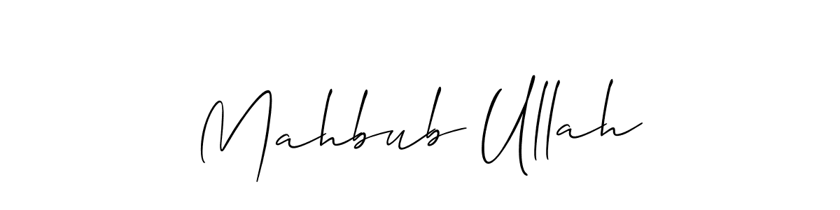 How to make Mahbub Ullah signature? Allison_Script is a professional autograph style. Create handwritten signature for Mahbub Ullah name. Mahbub Ullah signature style 2 images and pictures png