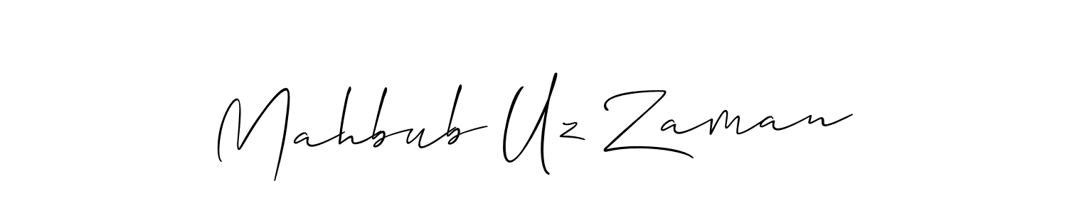 Create a beautiful signature design for name Mahbub Uz Zaman. With this signature (Allison_Script) fonts, you can make a handwritten signature for free. Mahbub Uz Zaman signature style 2 images and pictures png