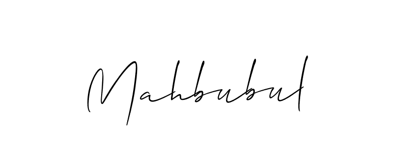 Allison_Script is a professional signature style that is perfect for those who want to add a touch of class to their signature. It is also a great choice for those who want to make their signature more unique. Get Mahbubul name to fancy signature for free. Mahbubul signature style 2 images and pictures png