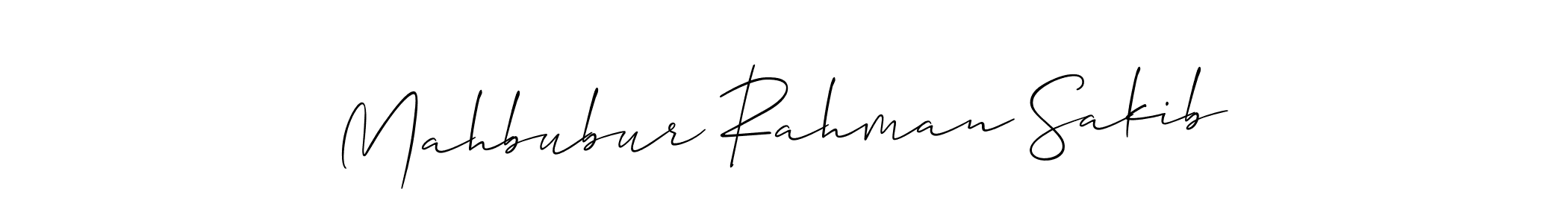 Design your own signature with our free online signature maker. With this signature software, you can create a handwritten (Allison_Script) signature for name Mahbubur Rahman Sakib. Mahbubur Rahman Sakib signature style 2 images and pictures png