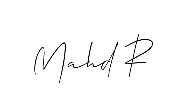 It looks lik you need a new signature style for name Mahd R. Design unique handwritten (Allison_Script) signature with our free signature maker in just a few clicks. Mahd R signature style 2 images and pictures png