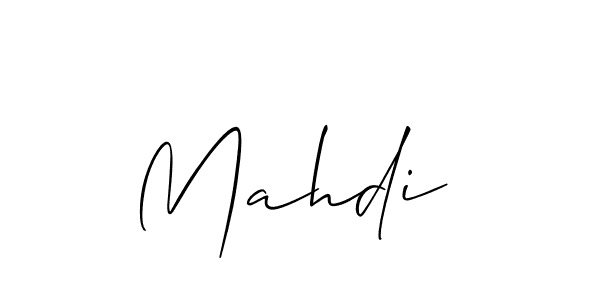 Create a beautiful signature design for name Mahdi . With this signature (Allison_Script) fonts, you can make a handwritten signature for free. Mahdi  signature style 2 images and pictures png