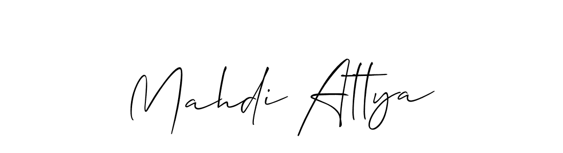 Design your own signature with our free online signature maker. With this signature software, you can create a handwritten (Allison_Script) signature for name Mahdi Attya. Mahdi Attya signature style 2 images and pictures png