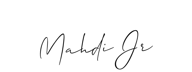 Create a beautiful signature design for name Mahdi Jr. With this signature (Allison_Script) fonts, you can make a handwritten signature for free. Mahdi Jr signature style 2 images and pictures png