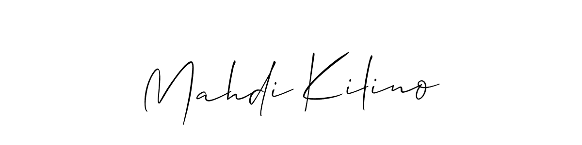 How to make Mahdi Kilino signature? Allison_Script is a professional autograph style. Create handwritten signature for Mahdi Kilino name. Mahdi Kilino signature style 2 images and pictures png