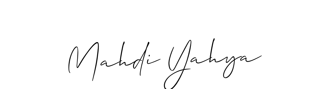 Make a beautiful signature design for name Mahdi Yahya. With this signature (Allison_Script) style, you can create a handwritten signature for free. Mahdi Yahya signature style 2 images and pictures png