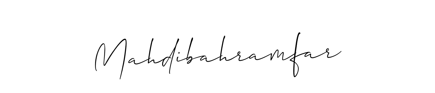 Create a beautiful signature design for name Mahdibahramfar. With this signature (Allison_Script) fonts, you can make a handwritten signature for free. Mahdibahramfar signature style 2 images and pictures png