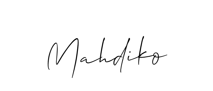 Mahdiko stylish signature style. Best Handwritten Sign (Allison_Script) for my name. Handwritten Signature Collection Ideas for my name Mahdiko. Mahdiko signature style 2 images and pictures png