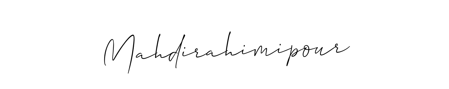Create a beautiful signature design for name Mahdirahimipour. With this signature (Allison_Script) fonts, you can make a handwritten signature for free. Mahdirahimipour signature style 2 images and pictures png