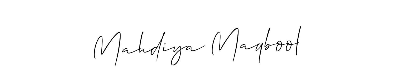 Make a beautiful signature design for name Mahdiya Maqbool. Use this online signature maker to create a handwritten signature for free. Mahdiya Maqbool signature style 2 images and pictures png