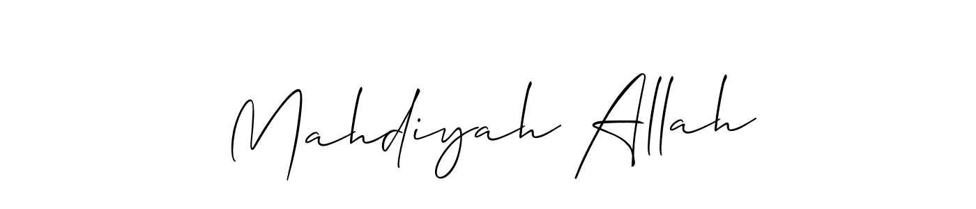 Once you've used our free online signature maker to create your best signature Allison_Script style, it's time to enjoy all of the benefits that Mahdiyah Allah name signing documents. Mahdiyah Allah signature style 2 images and pictures png