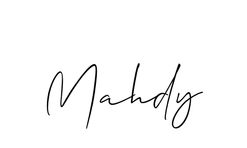 Similarly Allison_Script is the best handwritten signature design. Signature creator online .You can use it as an online autograph creator for name Mahdy. Mahdy signature style 2 images and pictures png