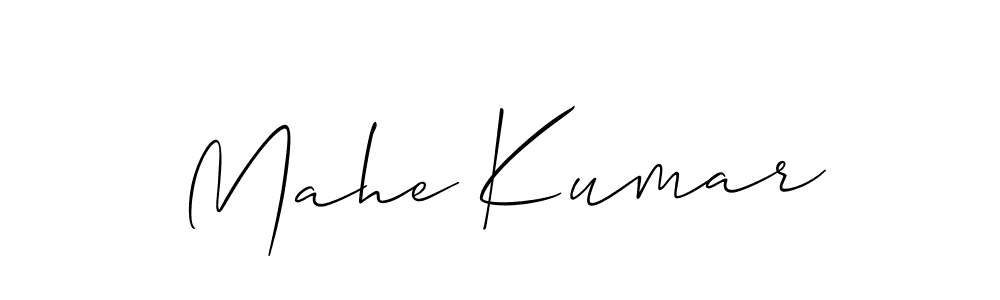 if you are searching for the best signature style for your name Mahe Kumar. so please give up your signature search. here we have designed multiple signature styles  using Allison_Script. Mahe Kumar signature style 2 images and pictures png
